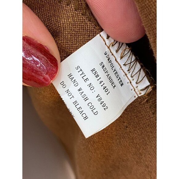 Tan Fringe Boho Vest With Embroidered Rose & Love & Peace Back Print OS - Picture 5 of 8